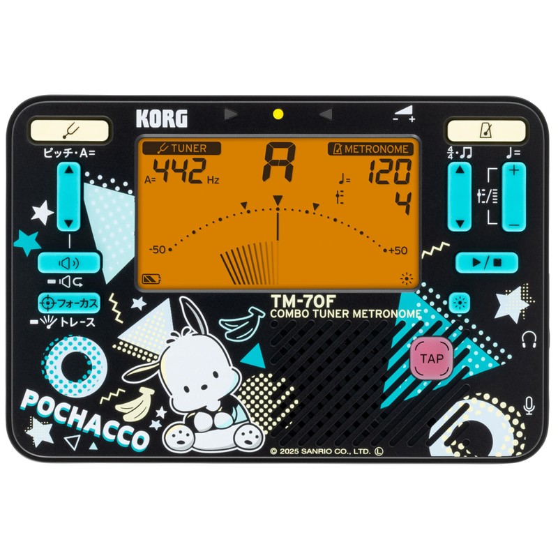 KORG Tuner Metronome TM-70C Pochacco Clip-on Contact with Microphone/Made in