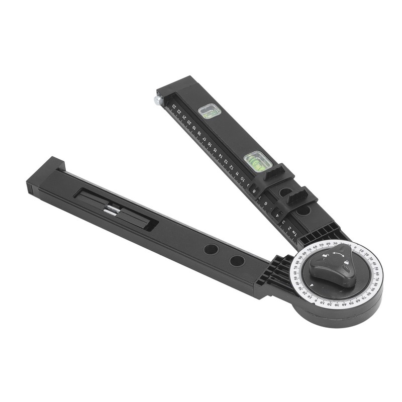Woodworking Protractor Tool with Spirit Level Gauge Angle Finder Protractor