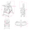 INFANS High Chair with One-Hand Removable Tray, 4 Lockable Wheels