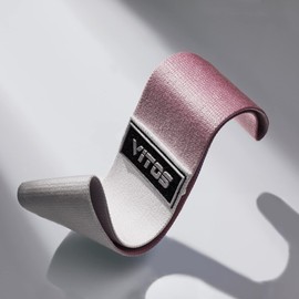 Vitos Resistance Exercise Workout Hip Band Fade | for Men Women Soft Fabric Non Slip Design Clothe Fitness Loop Circle Exercise Legs Butt (Fade Pink, Regular/Medium)