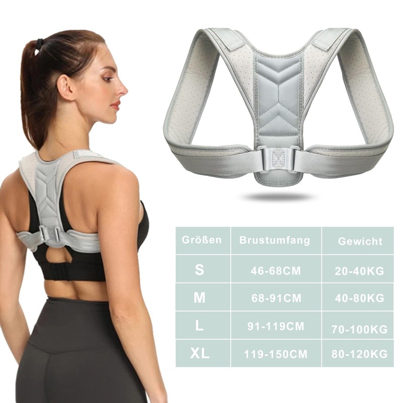 DAILIENFUS Posture Corrector Back Straightener for Men Women Breathable Posture