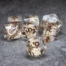 Sage's Portal Animal Familiars Resin DND Dice Set Polyhedral Dice Set for Dungeons and Dragons RPG Pathfinder Tabletop TTRPG (Pups Familiar)