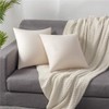 DEZENE Couch Pillow Covers 24x24 Cream: 2 Pack Cozy Soft