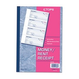 (3 Pack Value Bundle) TOP46808 Money/Rent Receipt Books, 2-3/4 x 7 1/8, Three-Part Carbonless, 100 Sets/Book