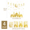 4 Sheets Gold Glitter Eid Mubarak Window Stickers Ramadan Kareem