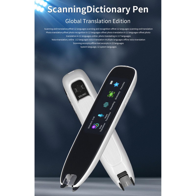Smart Voice Translator Pen White International Edition Translation Scan Pen