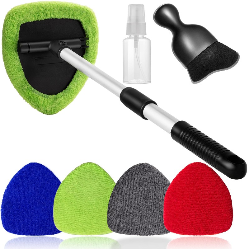 Qydipclin 7pcs Windshield Cleaner Tool Car Window Cleaning Wash Kit
