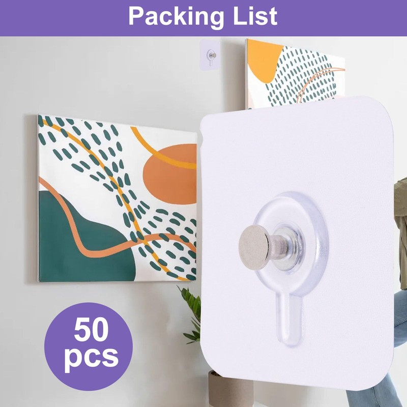 BENLIUDH Wall Hangers Without Nails, Adhesive Wall Hooks Picture Hangers