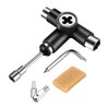 Skate Tool Multi-Function Ratchet Skateboard Tool with Skateboard Griptape Eraser