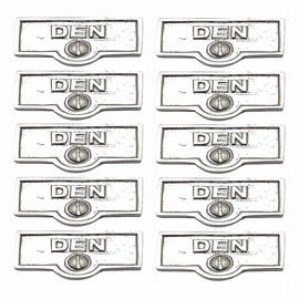 10 Switch Plate Tags DEN Name Signs Labels Chrome Brass | Renovator's Supply