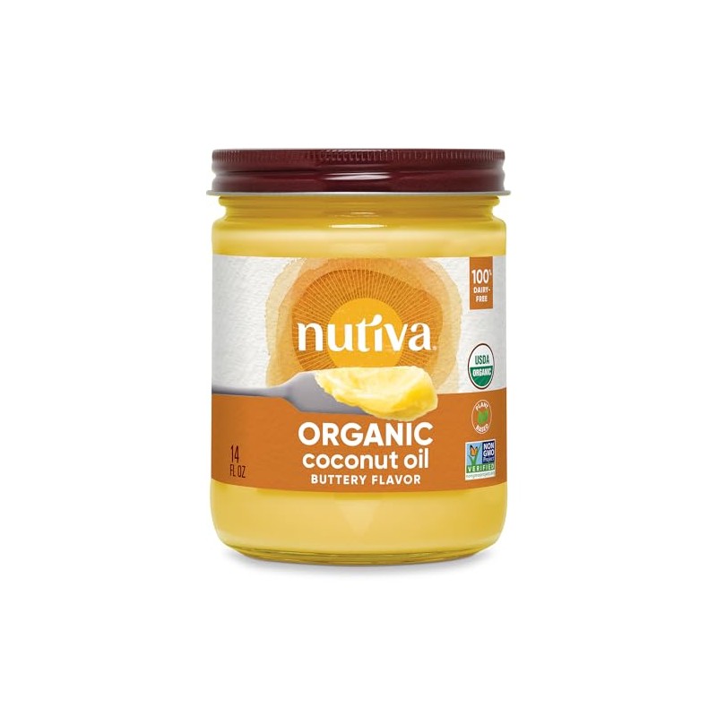 Nutiva - Sabor mantecoso refinado orgánico del aceite de coco