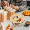 Mobestech Retro Enamel Mixing Bowl Lard Oil Storage Canister Decorative