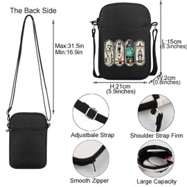 TGBJE Horror Movie Fans Gifts Jack and Sally Crossbody Purses Bag Spooky Season Gift Zero Inspired Adjustable Strap Bag (C-bl nightmare 4 CB)