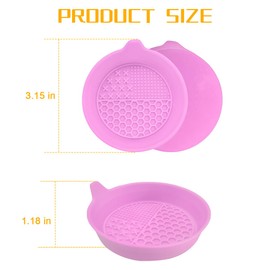 Mandark 4PCS Car Cup Holder Coaster, Silicone Anti-Slip Vehicle Insert Water Bottle Mat, Automotive Interior Insulation Drink Cup Pad Decor Accessories, Universal for SUV, Sedan, Truck (Pink)