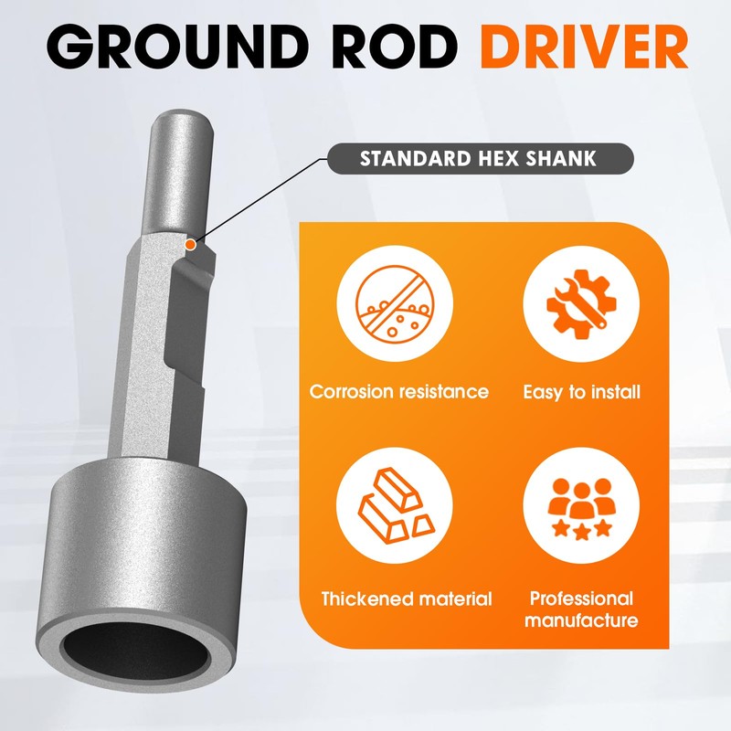 Ground Rod Driver Hex Shank, Ground Rod Driver for Grounding