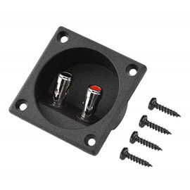 Socobeta Speaker Terminal 2 Way Terminal Box Binding Post Push Spring Speaker Connector for DIY Home Car Stereo