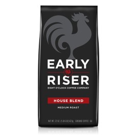 Eight O'Clock Coffee Early Riser House Blend Ground Coffee, Medium Roast, 1.4 Pound (Pack of 1)