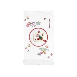 Yamamoto Hinshoten Embroidered Face Towel, Noon, Shiro, 17808, Inbound, Souvenir, Made in Japan, Zodiac Horse 2026