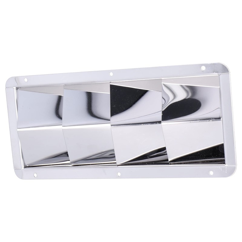 Louvered Vent, 4 Slots Marine Boat Louver Air Grille, Stainless