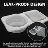 40-Count Reusable Plastic Condiment Double Compartment Snack & Sauce with
