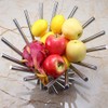 TINMIX Adjustable Fruit Bowl, Worktop Fruit Tray, Stainless Steel, Modern