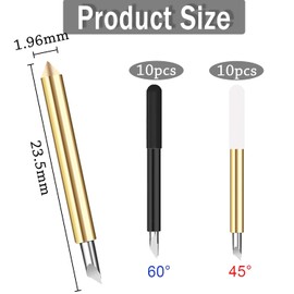 20PCS Cutting Blades for Cricut Maker 45°/ 60°Standard Fine Point Blade, Deep Cut Blade Compatible with Cricut Maker/Maker3 Cutting Machine (Explore Air/Air 2/ Explore Air3)