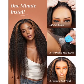 Arabella 13x6 Honey Blonde Ombre Lace Front Wigs Human Hair 220% Density FB/30 Highlight Deep Curly Human Hair 12A Salon-Quality Glueless Wigs Human Hair Pre Plucked Pre Cut 20INCH