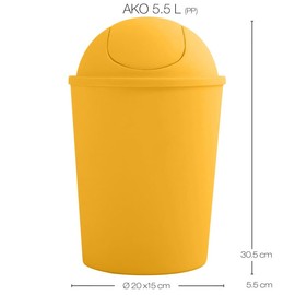 MSV AKO PP Tipping Bucket 5.5 L Saffron Yellow