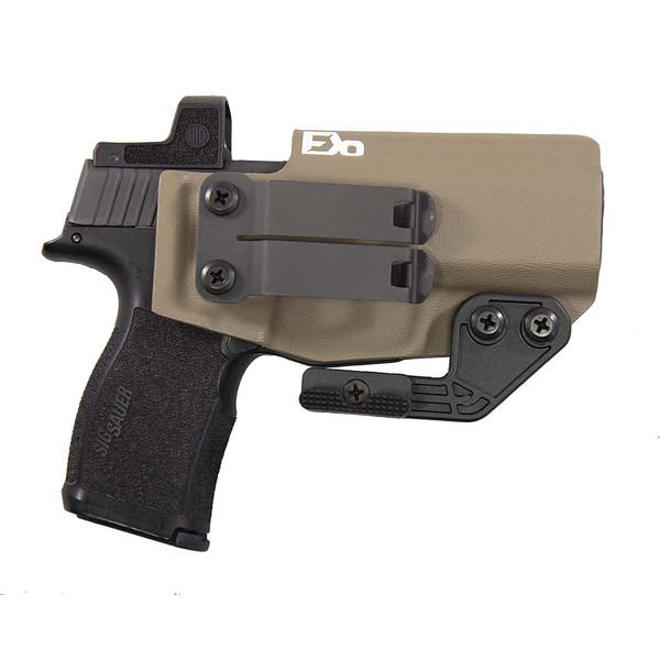 FDO Industries IWB Kydex Holster Compatible with Sig P365XL -Discreet Carry Concepts 1.5" Metal Monoblock Gear Clip - Optic Cut - The Paladin Series - Made in USA (Flat Dark Earth)
