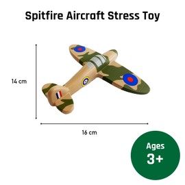 WWII Spitfire Aircraft Fidget Toy - Squishy Foam Stress Reliever - Iconic Plane Aviation gift for adults and kids