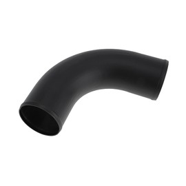 INFINAUTO 4" OD 90 Degree Bend 6064 Aluminum Alloy Tube Intercooler Pipe Surface Blasting Air Intake Connection Hose W/Double Bead Roll 3.9" Length Black