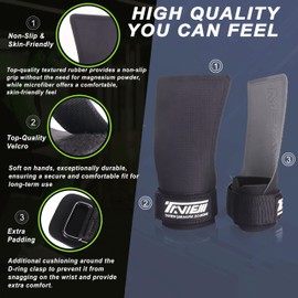 TAVIEW Wrist Straps for Weightlifting for Maximum Grip Support - Lifting Deadlift Strap & Weight Lifting Grips Gloves for Working Out Pull Up Deadlifting & Shrugs