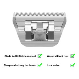 Size 30W Wide Detachable Pet Dog Grooming Blades-Cutting Length 1/50"（0.5mm）,Compatible with Andis,Oster A5,Wahl km10 Clippers