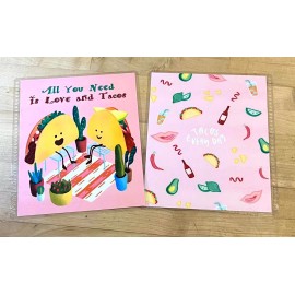 Handmade "All you Need is Love and Tacos"  Cover Set 4 use w/ Erin Condren Life Planner-
