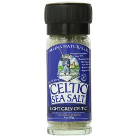 Light Grey Celtic Sea Salt Grinders – Large Refillable, Reusable Glass Grinders with Additive-Free, Delicious Sea Salt - Gluten-Free, Non-GMO Verified, Kosher and Paleo-Friendly, 3 Ounces (Pack of 6)