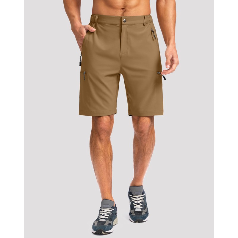 G Gradual Mens Hiking Cargo Shorts with 4 Zipper Pockets