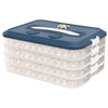 Yallmie 4 Layer Dumpling Storage Box, Dumpling Organizer with Lid