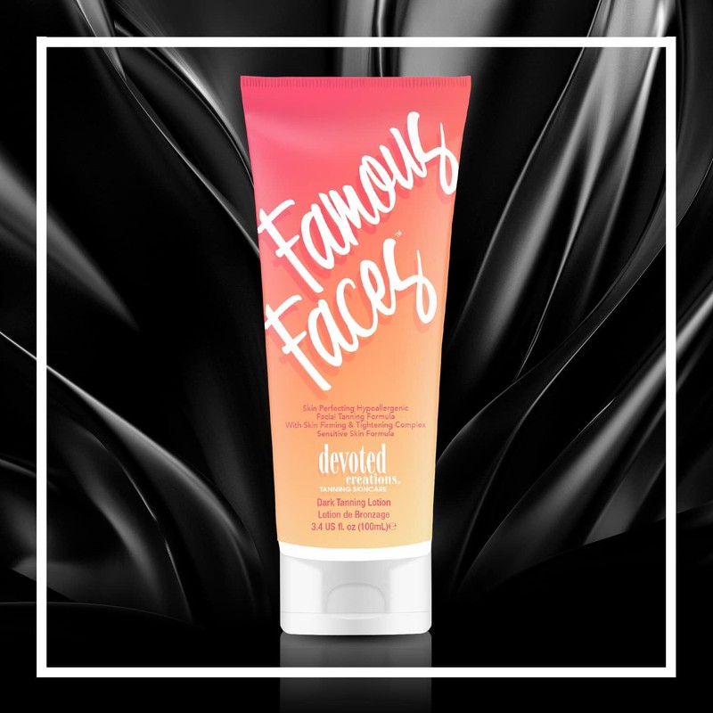 Devoted Creations Famous Faces Skin Perfecting Hypoallergenic Facial Tanning Lotion,