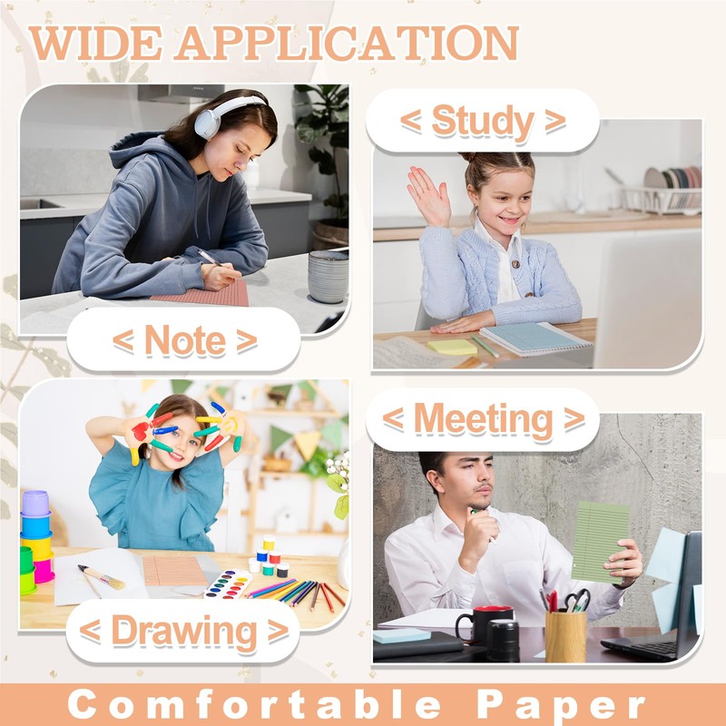 100 Sheets Half Letter Lined Paper 5.5 X 8.5 In
