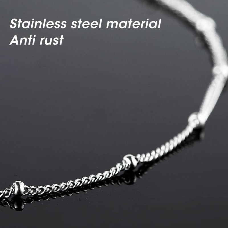 19.6 Feet Bead Chain Stainless Steel Jewelry Making DIY Link