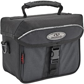 Norco Unisex - Adult Ottawa Handlebar Bag, Black, Silver, 23 x 17 x 18 cm