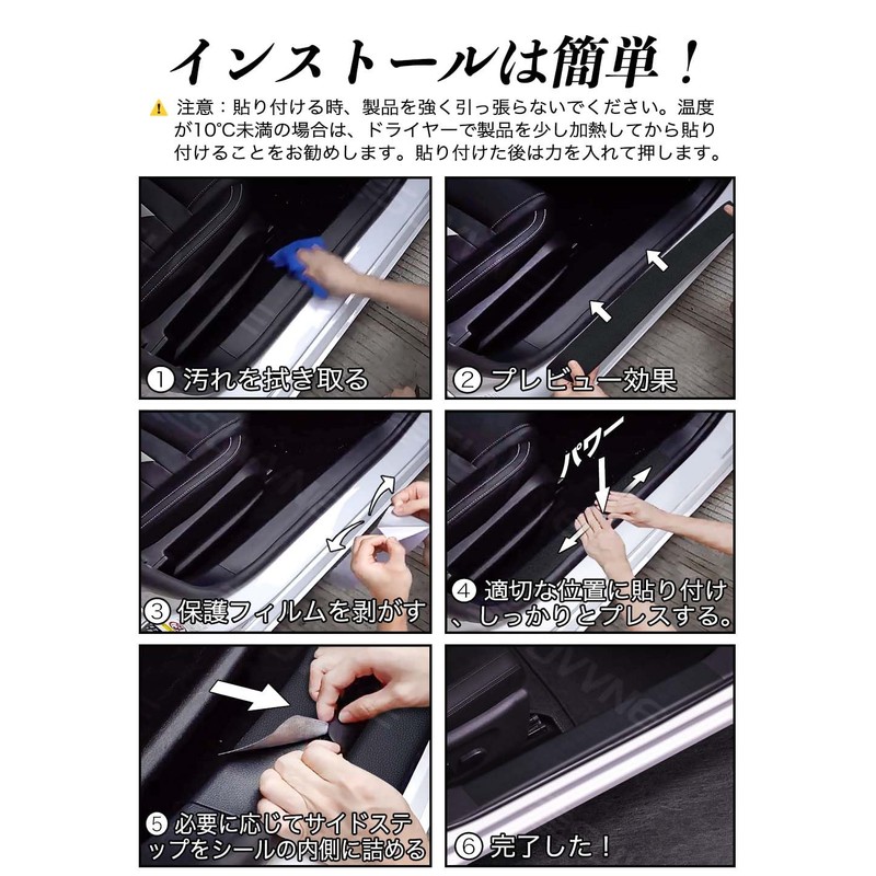 SUVVNE Scuff Plate, New Prius 60 Series Car Side Step