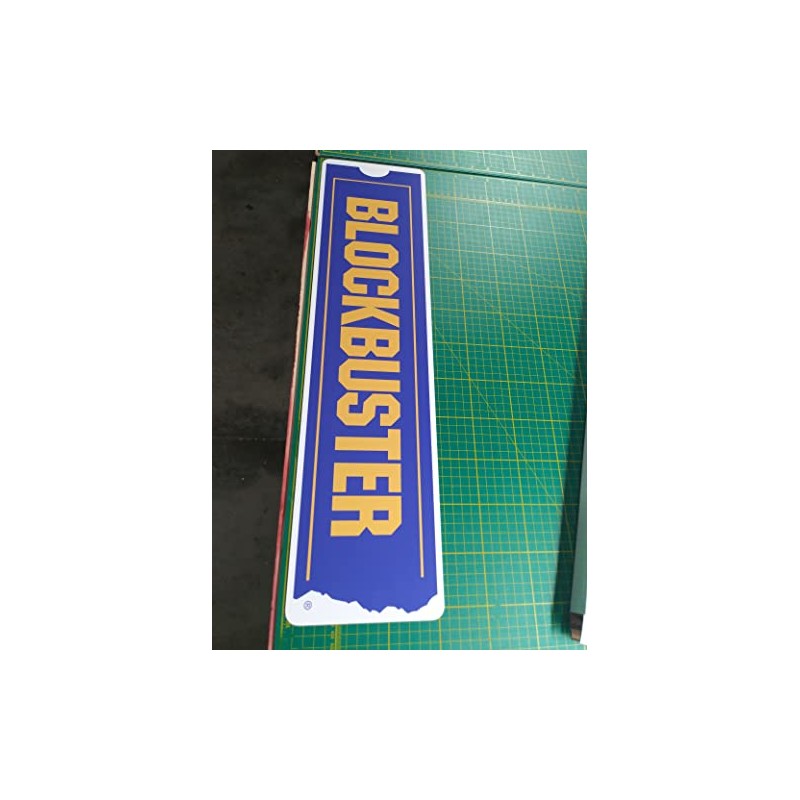 Sign Blockbuster Aluminum Display 6" x 24"