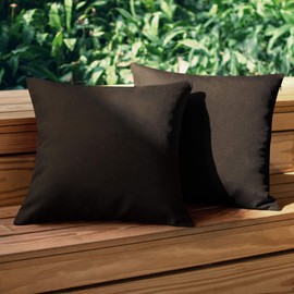 PiccoCasa Waterproof Pillow Case Cushion Cover Soft Nordic Solid Color Decorative Cushion Cover for Living Room Car Seat Garden Sofa Bedding 2pcs Tan 45*45cm