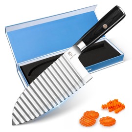 Dragon Creek Crinkle Cutter Knife - Wavy Chopper Potatoes Crinkle Fry Cutter for Vegetable Fruits Fun Carrot Chip Slicer Christmas Thanksgiving Gift Idea Stainless Steel