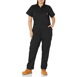 Dickies Women's Plus Size Flex Temp-IQ Short Sleeve Coveralls, Black, 1PS