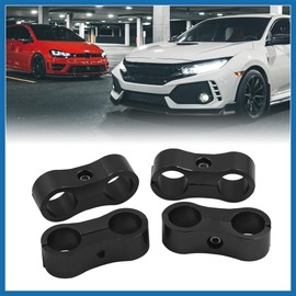 A ABSOPRO AN6 13 mm Black Aluminium Alloy Heating Oil Hose Clamp Adapter Item Replacement Pack of 4