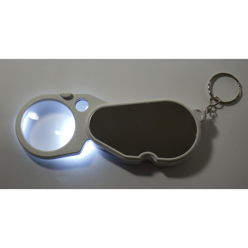 SE Dual 3x and 14x Illuminated Folding Magnifier - MB6115-3X