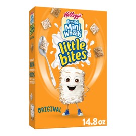 Kellogg's Frosted Mini-Wheats Little Bites Breakfast Cereal, Kids Cereal, Family Breakfast, Original, 14.8oz Box (1 Box)