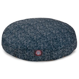 Majestic Pet Navy Blue Native Large Round Indoor Outdoor Pet Dog Bed with Removable Washable Cover Products